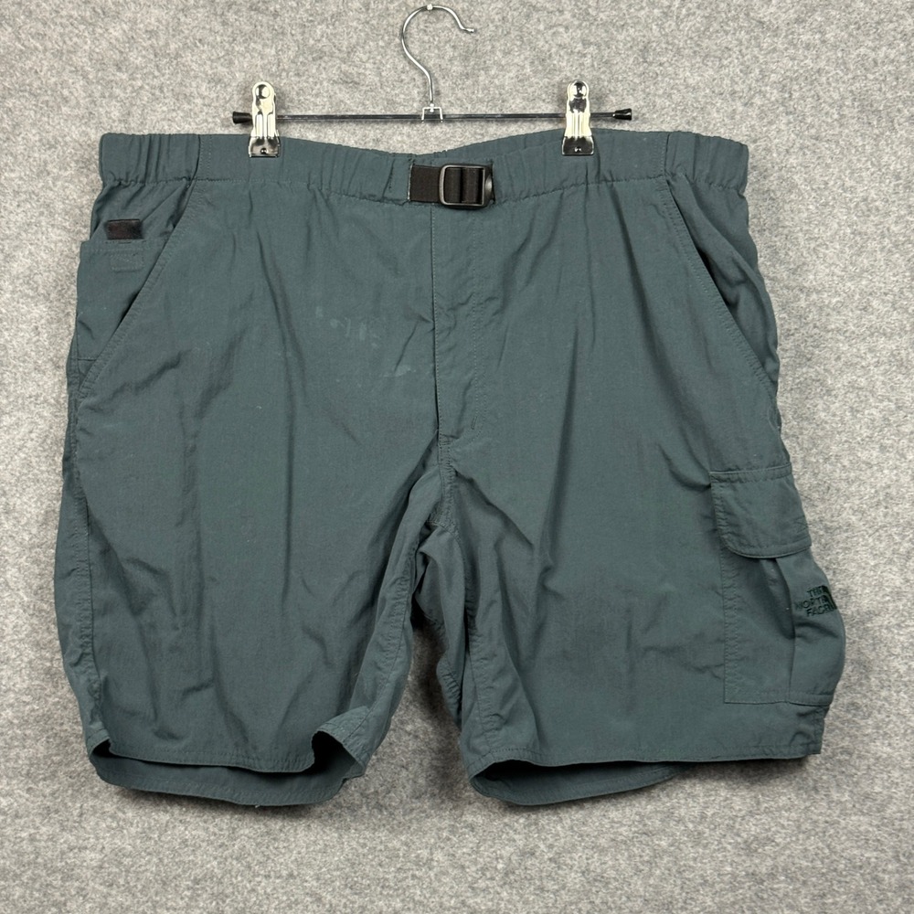 The North Face Mens Water Repellent Cargo Shorts Belted Size XL Gray